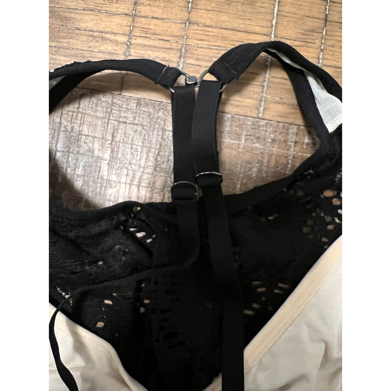 Kensie Black Wireless Lace Bra Size Medium Nwt Racerback Casual Festival — image 6 of 8